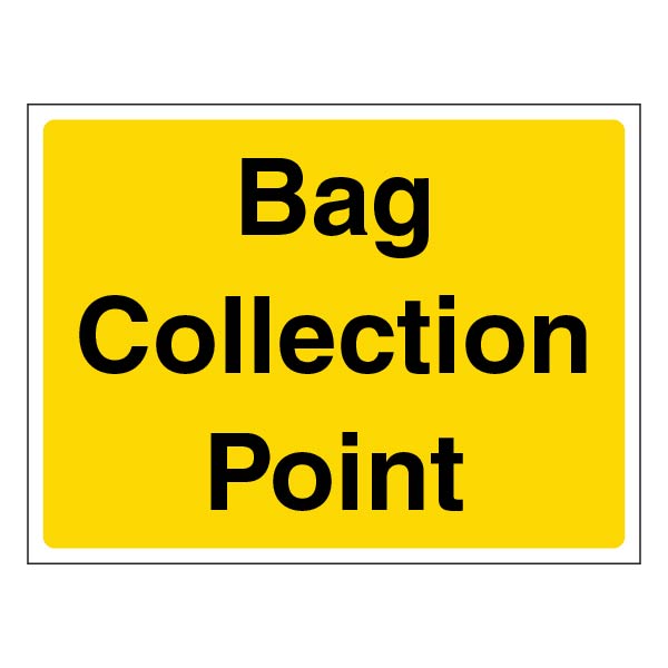 Parcel Collection Point Sign Bag Collection Point | Security Notice Signs