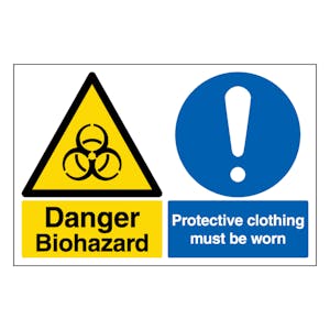 Danger Biohazard - Protective Clothing Must Be Worn - Landscape