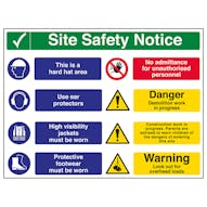 Multi Hazard Site Safety Notice 8 Points 2 Column