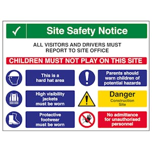 Multi Hazard Site Safety All Visitors To Site Office - Correx