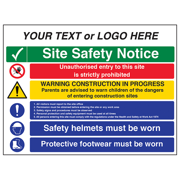 Prohibited Warning Safety Sign Notice Self Adhesive Vinyl 