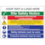 Multi Hazard Site Safety Notice 5 Points - Large Landscape