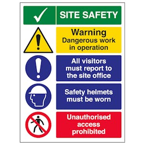 Site Safety / Warning Dangerous Work In Operation