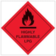 Highly Flammable LPG - Magnetic