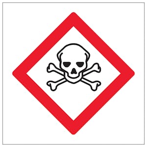 Toxic COSHH Sign - Magnetic