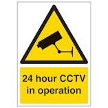 24 Hour CCTV In Operation - A4