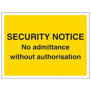 Site Security Signs