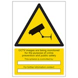 CCTV Images Are Being Monitored - A4