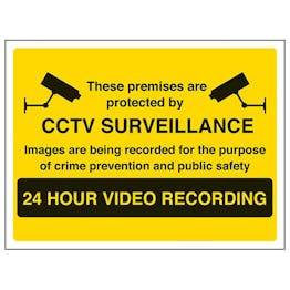Eco-Friendly Warning Closed Circuit Television - Large Landscape