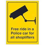 Free Ride In A Police Car For All Shoplifters