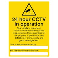 24 Hour CCTV In Operation - Your Safety Is Important - Portrait