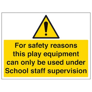 For Safety Reasons, Staff Supervision
