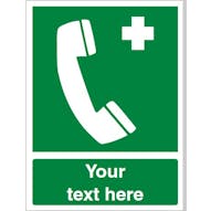 Custom Emergency Telephone Safety Sign