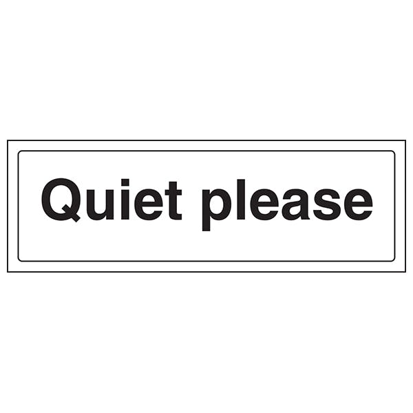 Quiet Please - Landscape | Safety Signs 4 Less