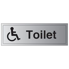 Disabled Toilet - Aluminium Effect