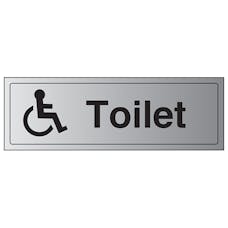 Disabled Toilet - Aluminium Effect