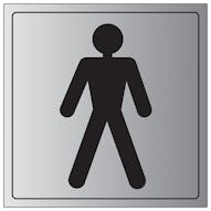 Aluminium Effect - Male Toilet Symbol
