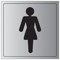 Aluminium Effect - Female Toilet Symbol