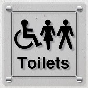 Unisex and Disabled Toilet - Acrylic Sign