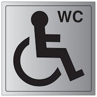 Aluminium Effect - Disabled WC Symbol