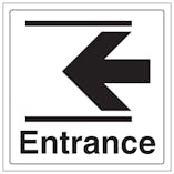 Entrance Arrow Left - Window Sticker