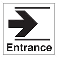 Entrance Arrow Right - Window Sticker