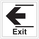 Exit Arrow Left - Window Sticker