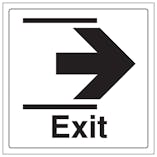 Exit Arrow Right - Window Sticker