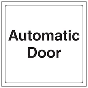 Automatic Door - Window Sticker