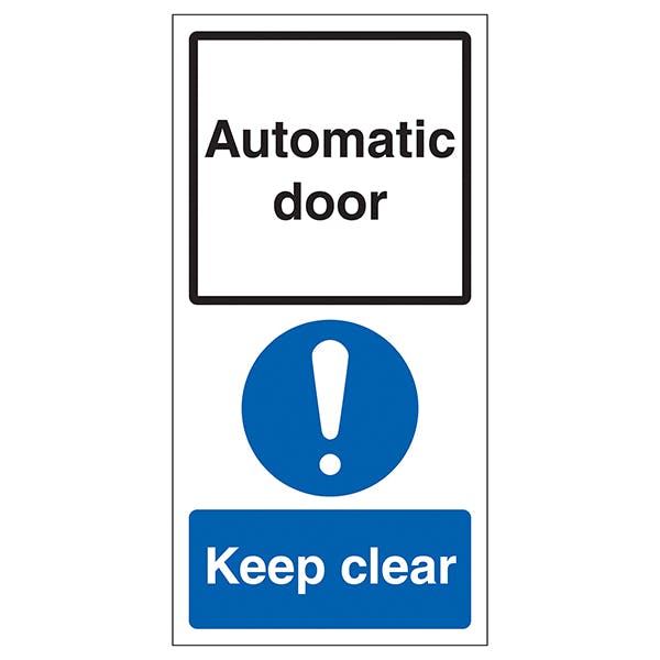 Automatic Door Keep Clear Door Signs Safety Signs Safety Signs 4 Less