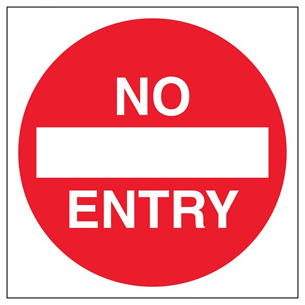 No Entry Automatic Door - Text | Door Signs | Safety Signs | Safety ...