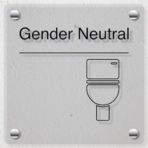 Gender Neutral Toilet - Icon Left - Acrylic Sign