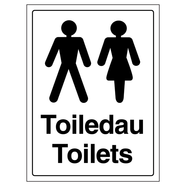 Welsh/English - Toilets | SafetySigns4Less