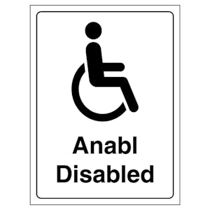 Welsh/English - Disabled Toilet