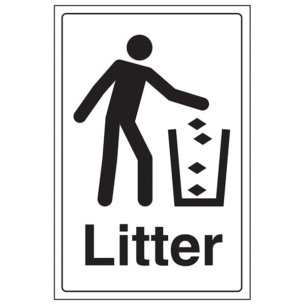 Litter - Portrait | Hazard Signs | Safety Signs | Safety Signs 4 Less