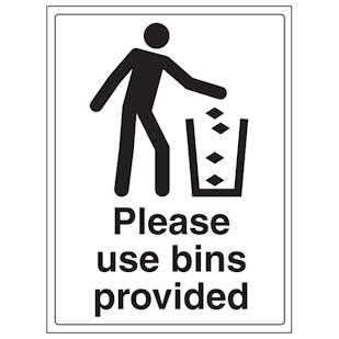 Please Use Bins Provided - Portrait