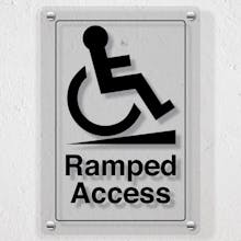 Ramped Access - Portrait - Acrylic Sign