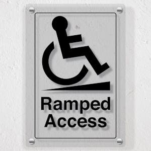 Ramped Access - Portrait - Acrylic Sign