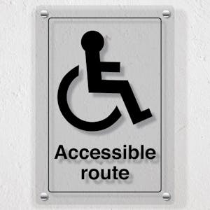 Accessible Route - Acrylic Sign