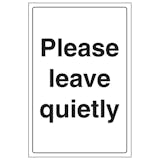 Please Leave Quietly - Portrait