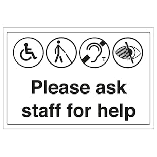 Please Ask Staff For Help