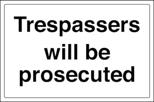 Security Notice - Trespassers Will Be Prosecuted