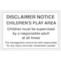 Disclaimer Notice - Children's Play Area - Large Landscape