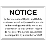 Notice In The Interest Of Health And Safety - Large Landscape