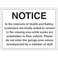 Notice In The Interest Of Health And Safety - Large Landscape