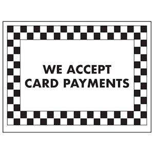 We Accept Card Payments