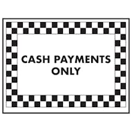 Cash Payments Only