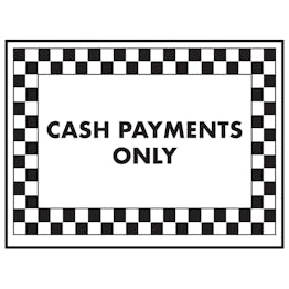 Cash Payments Only