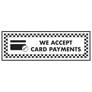 We Accept Card Payments / Card Symbol - Landscape