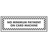 No Minimum Payment On Card Machine